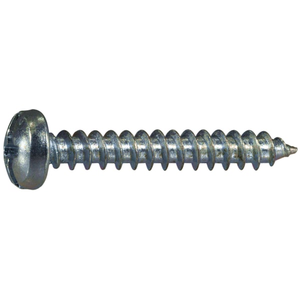 Midwest Fastener Sheet Metal Screw, #10 x 1-1/4 in, Zinc Plated Steel Pan Head Combination Phillips/Slotted Drive 03190 - main